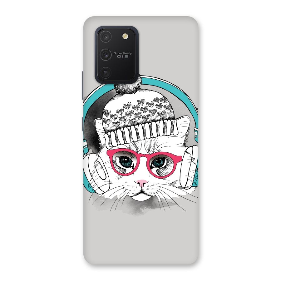 Cat Headphones Back Case for Galaxy S10 Lite