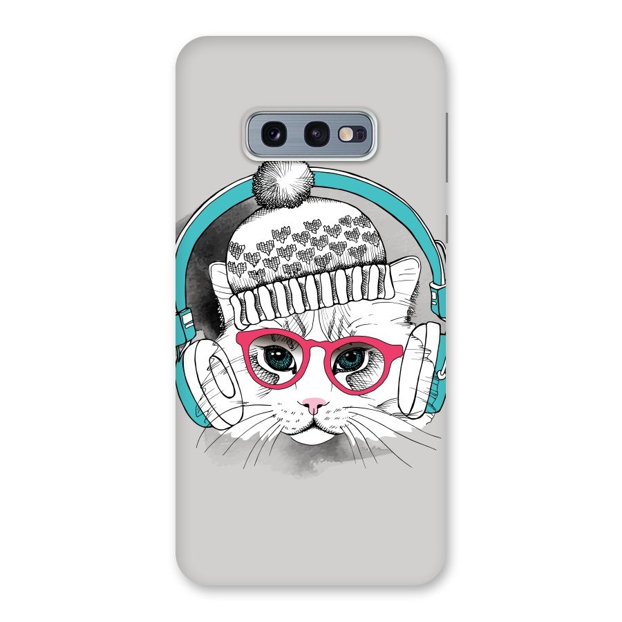 Cat Headphones Back Case for Galaxy S10e