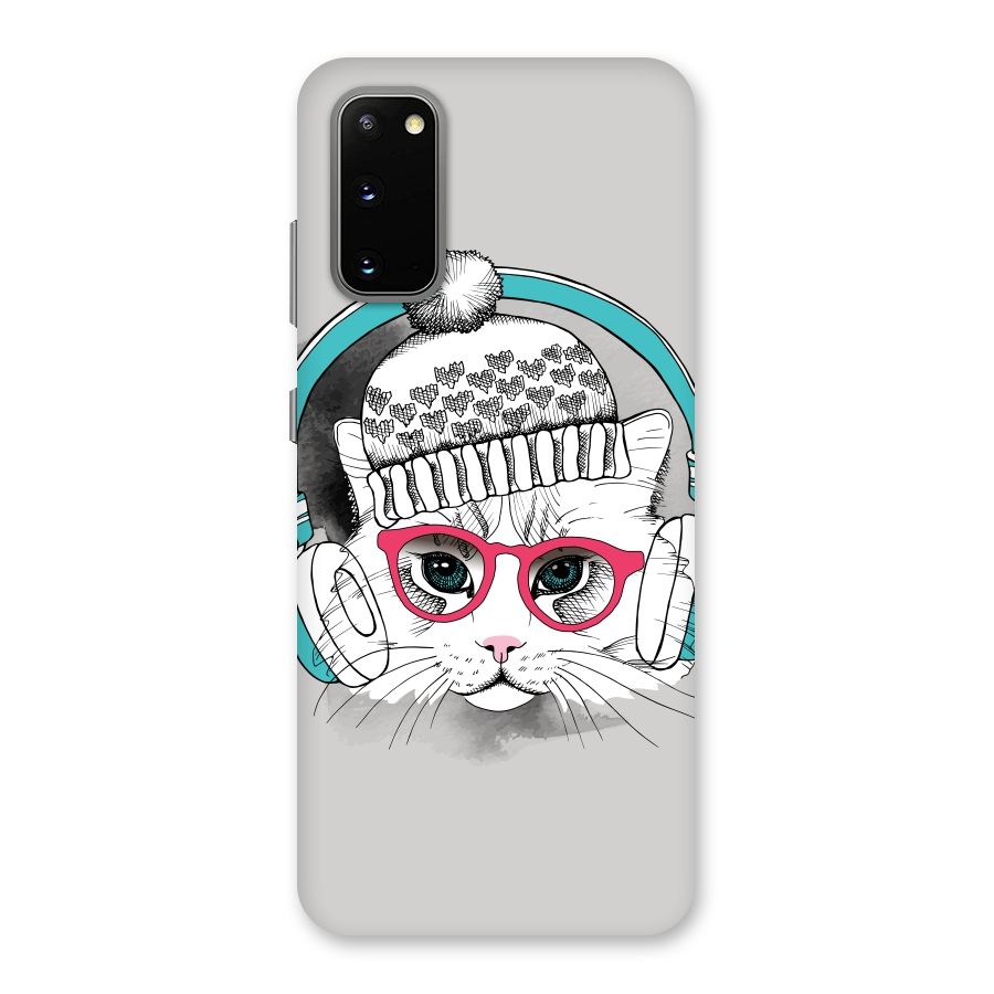 Cat Headphones Back Case for Galaxy S20