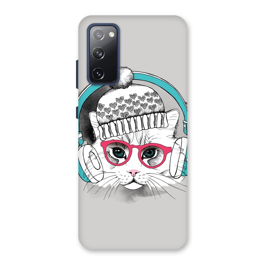 Cat Headphones Back Case for Galaxy S20 FE