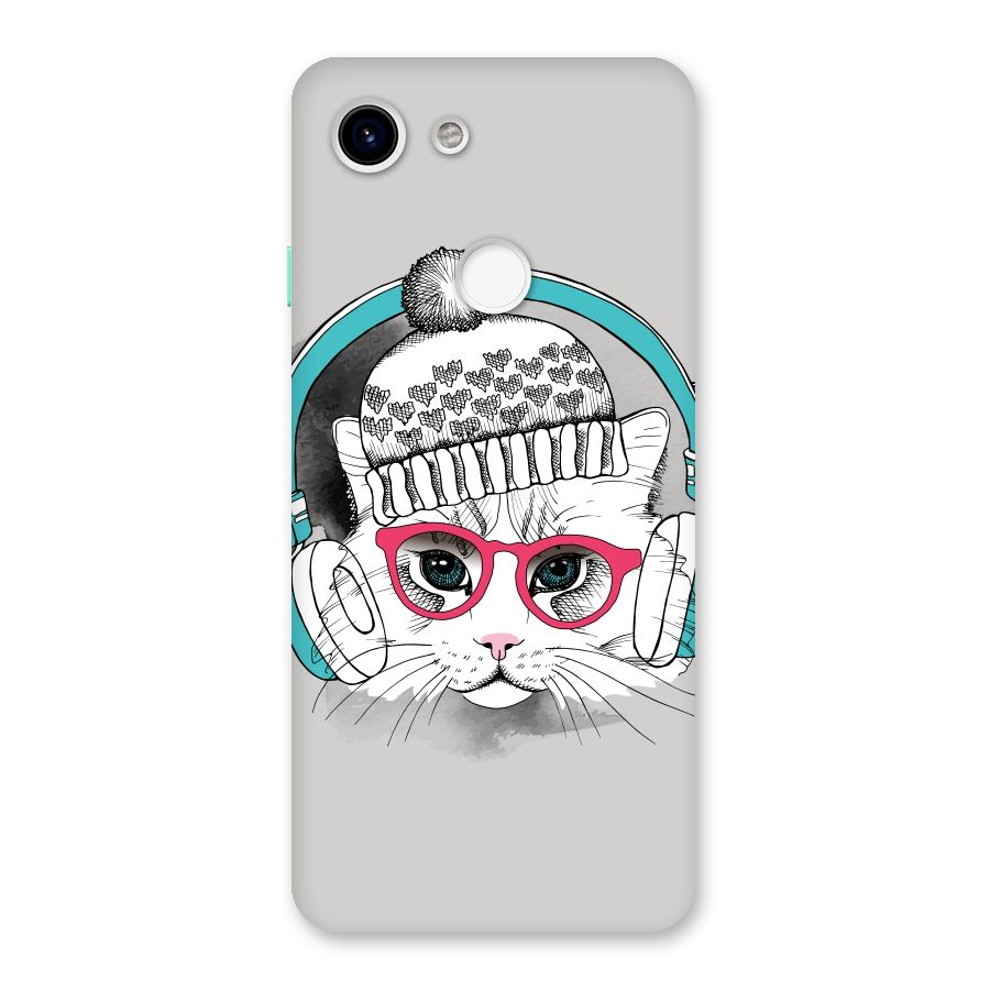 Cat Headphones Back Case for Google Pixel 3