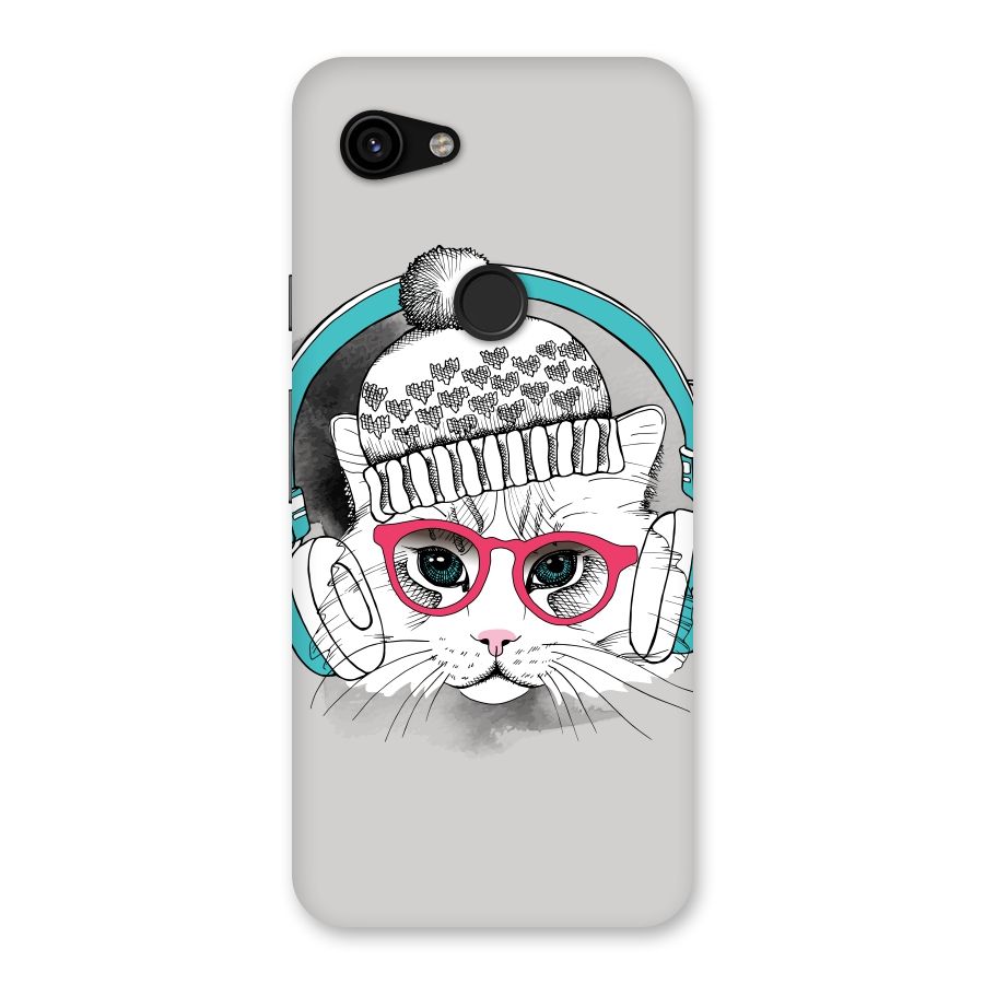 Cat Headphones Back Case for Google Pixel 3a