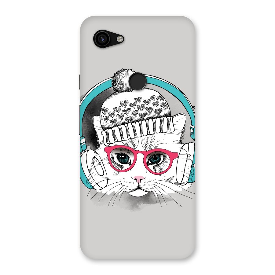 Cat Headphones Back Case for Google Pixel 3a XL
