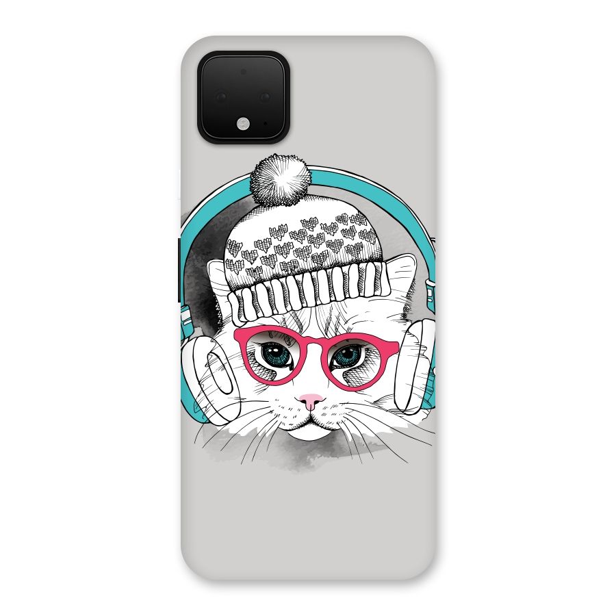 Cat Headphones Back Case for Google Pixel 4 XL