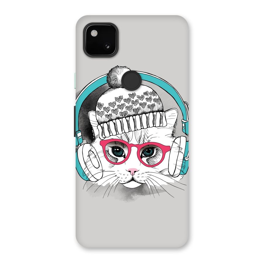 Cat Headphones Back Case for Google Pixel 4a