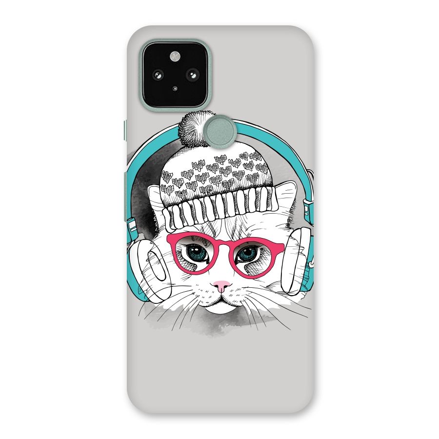 Cat Headphones Back Case for Google Pixel 5