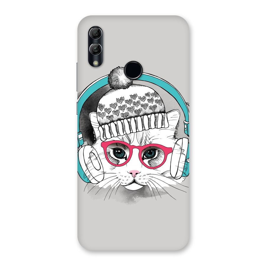 Cat Headphones Back Case for Honor 10 Lite