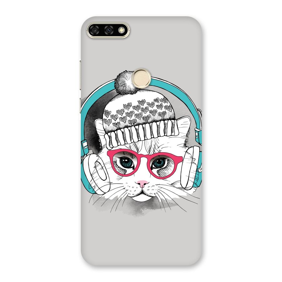 Cat Headphones Back Case for Honor 7A