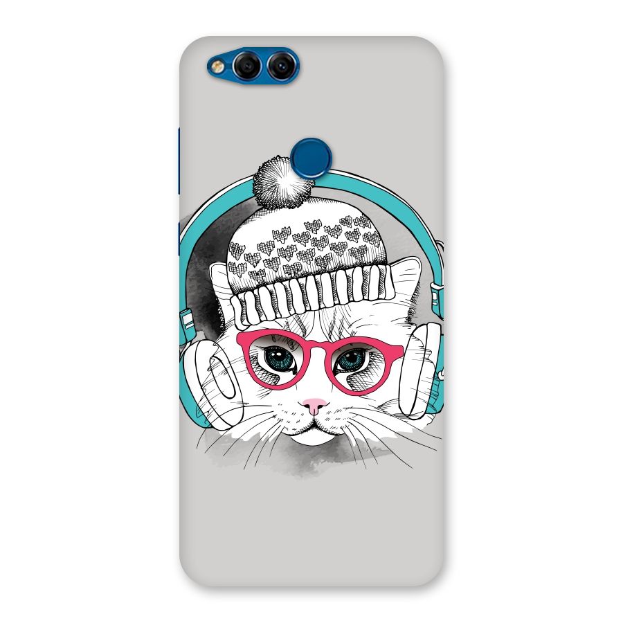 Cat Headphones Back Case for Honor 7X