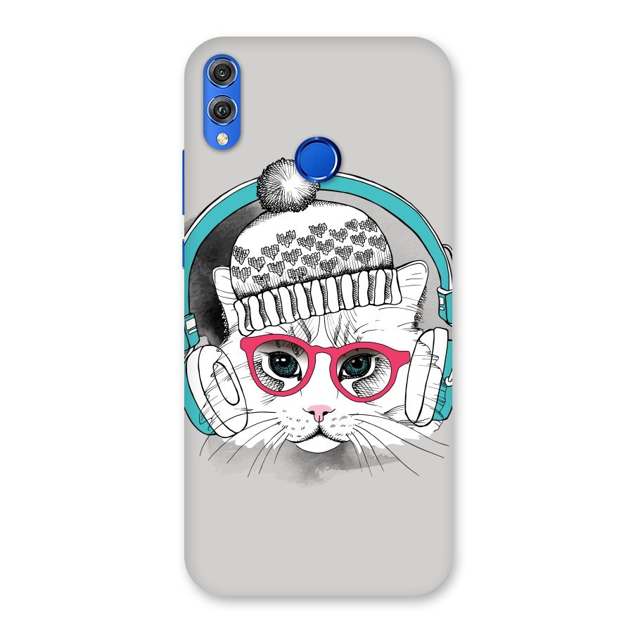Cat Headphones Back Case for Honor 8X