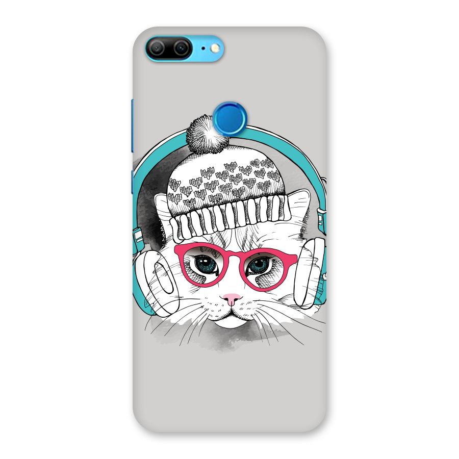 Cat Headphones Back Case for Honor 9 Lite