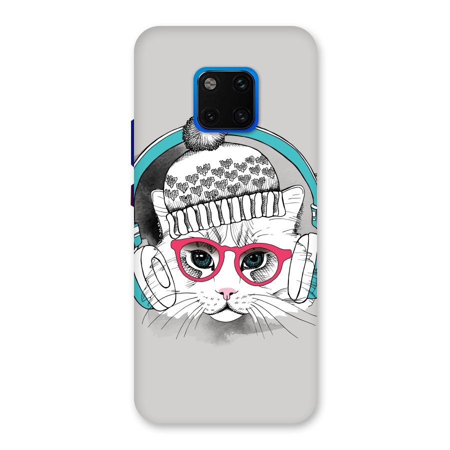 Cat Headphones Back Case for Huawei Mate 20 Pro