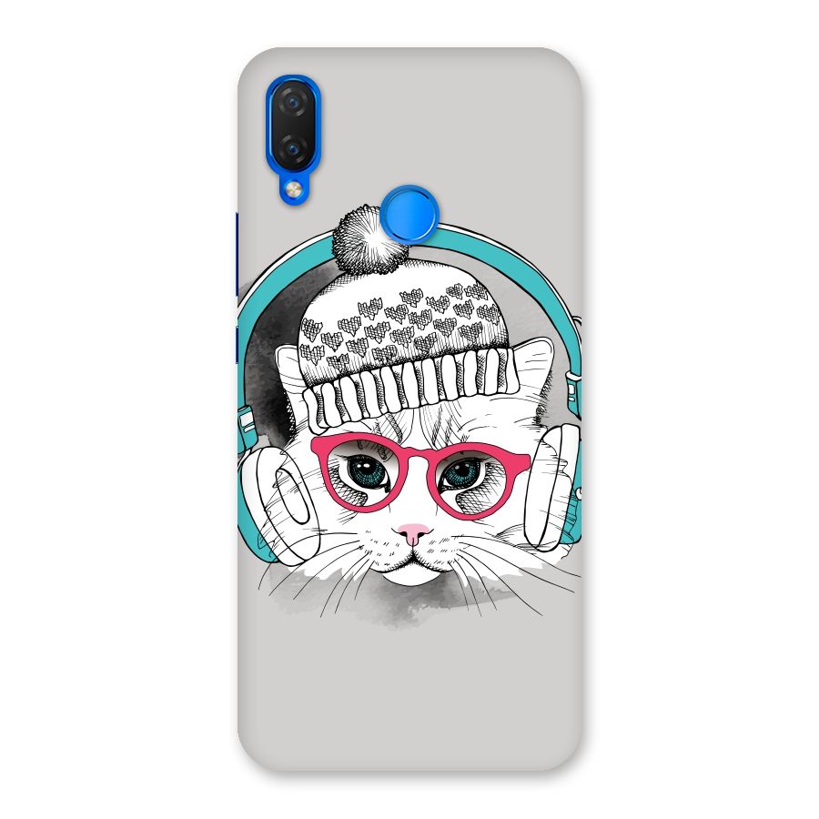 Cat Headphones Back Case for Huawei P Smart+