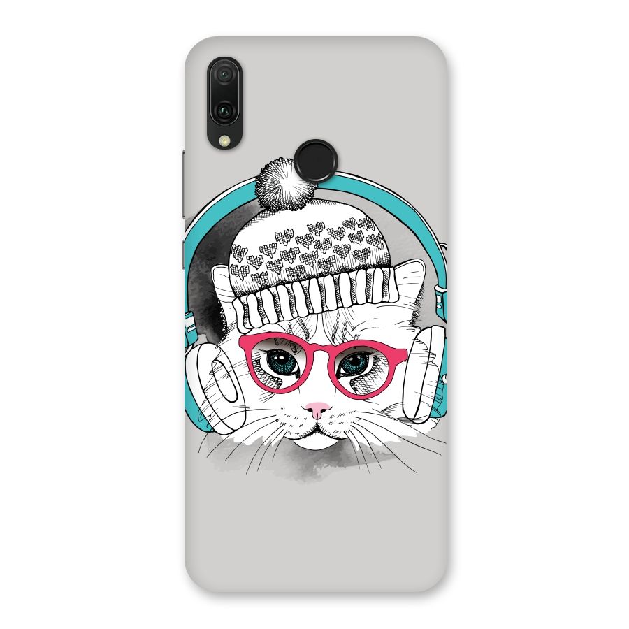 Cat Headphones Back Case for Huawei Y9 (2019)