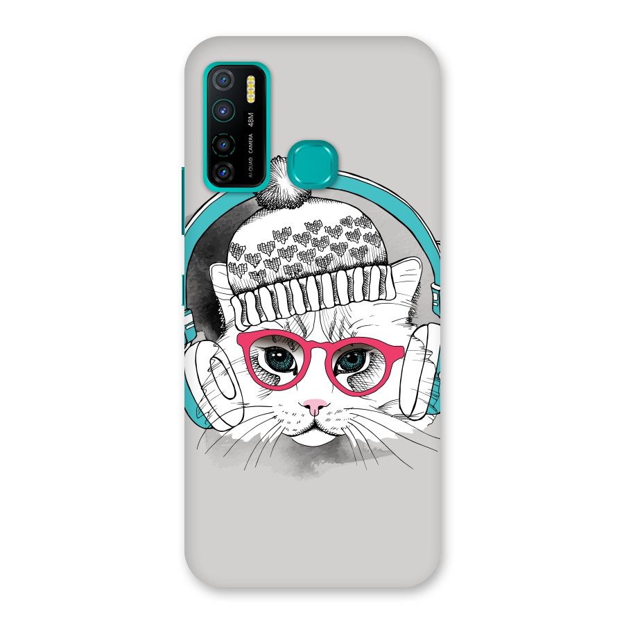 Cat Headphones Back Case for Infinix Hot 9 Pro