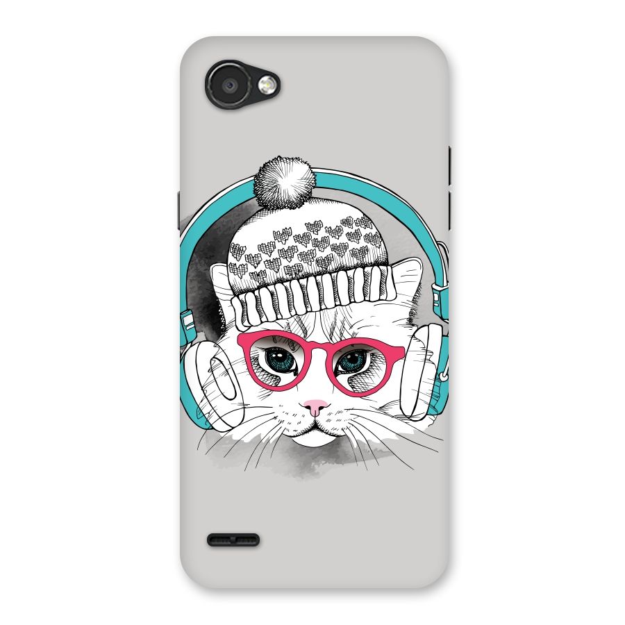 Cat Headphones Back Case for LG Q6