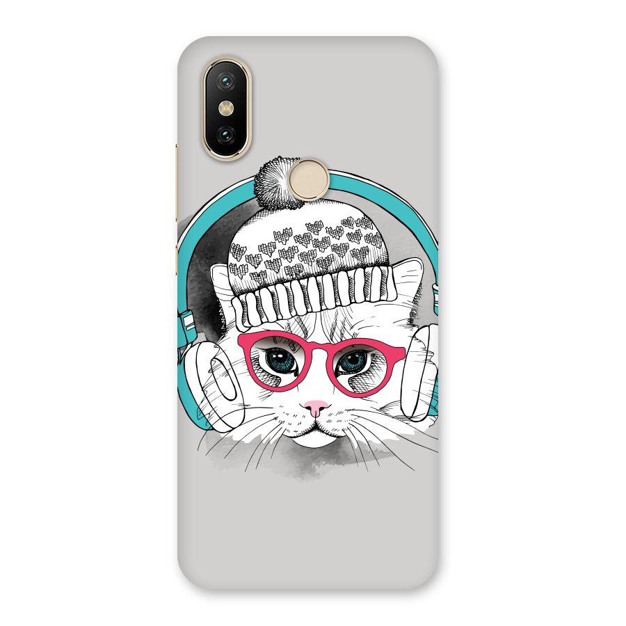 Cat Headphones Back Case for Mi A2