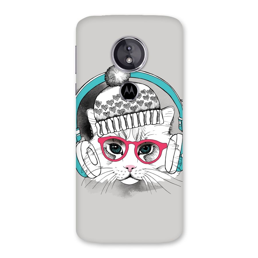 Cat Headphones Back Case for Moto E5