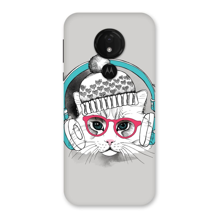 Cat Headphones Back Case for Moto G7 Power