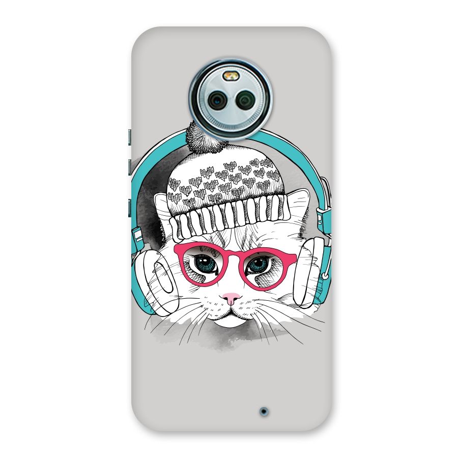 Cat Headphones Back Case for Moto X4