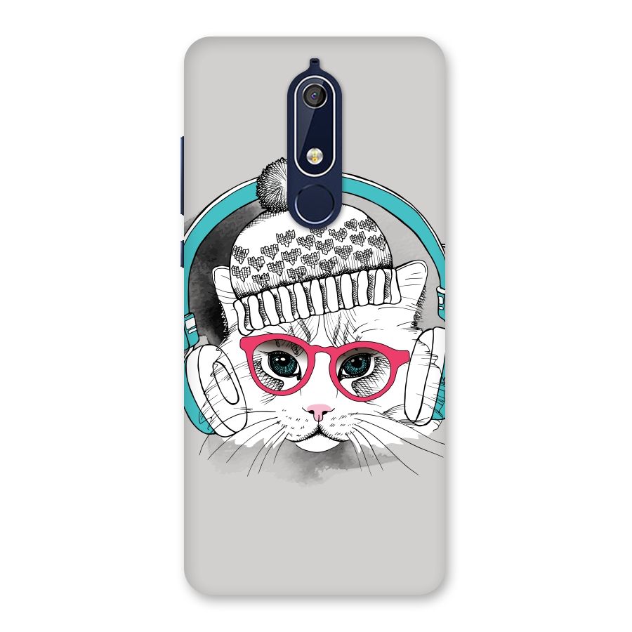 Cat Headphones Back Case for Nokia 5.1