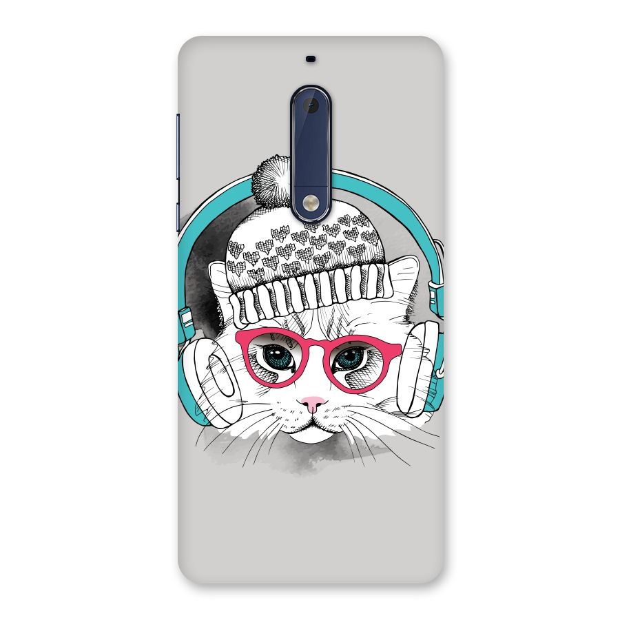 Cat Headphones Back Case for Nokia 5