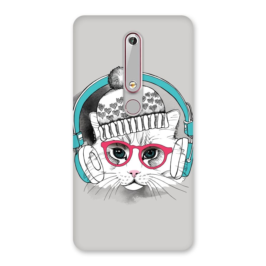 Cat Headphones Back Case for Nokia 6.1