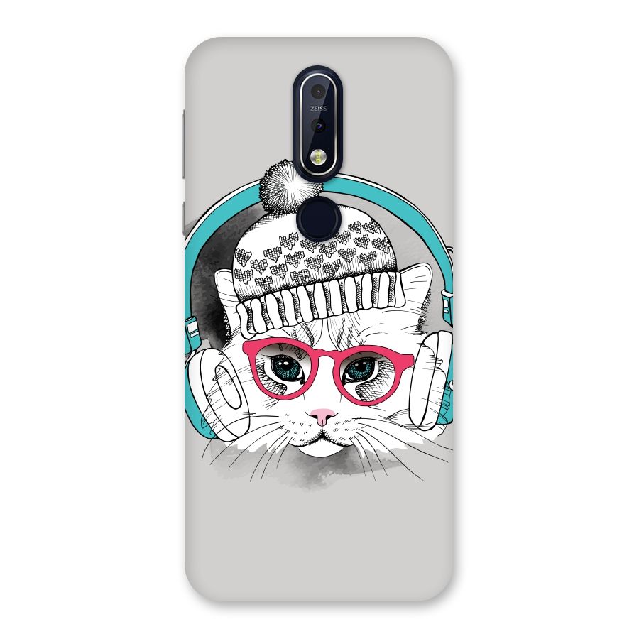 Cat Headphones Back Case for Nokia 7.1