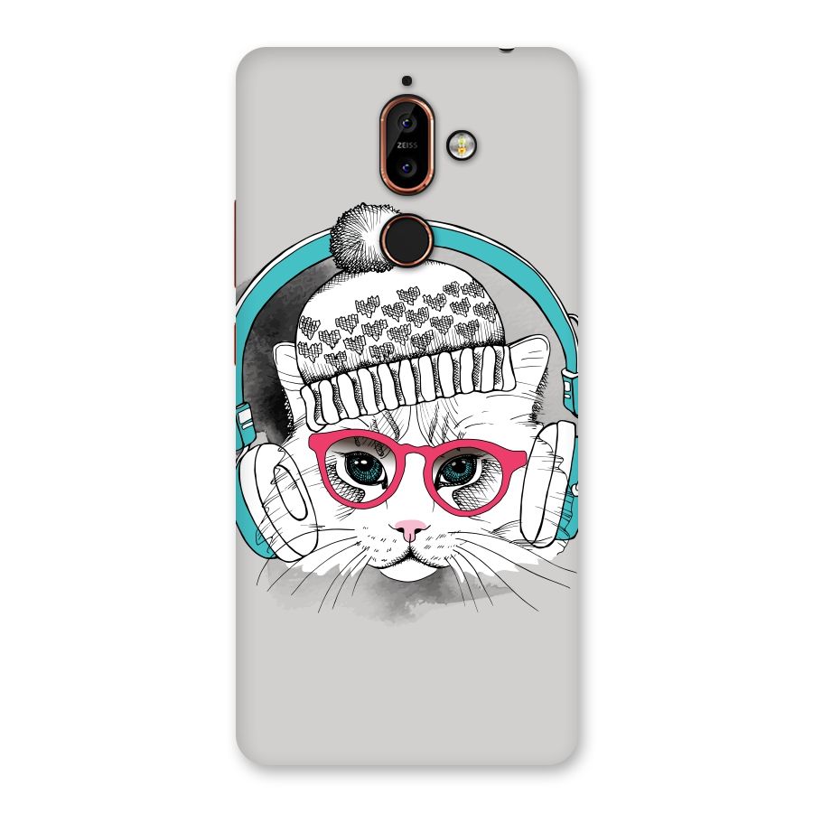 Cat Headphones Back Case for Nokia 7 Plus