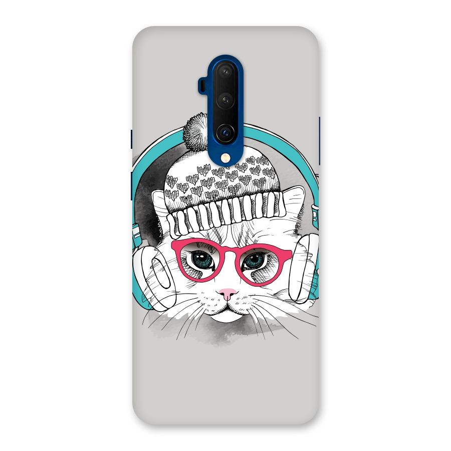 Cat Headphones Back Case for OnePlus 7T Pro