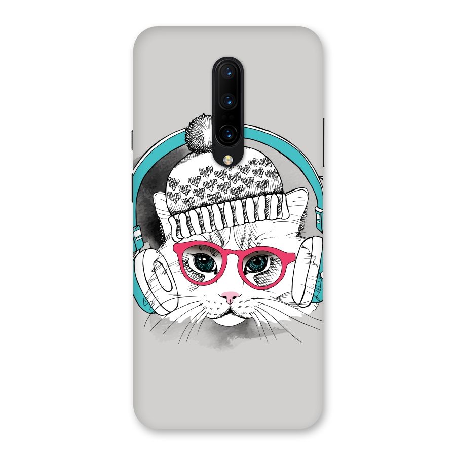 Cat Headphones Back Case for OnePlus 7 Pro