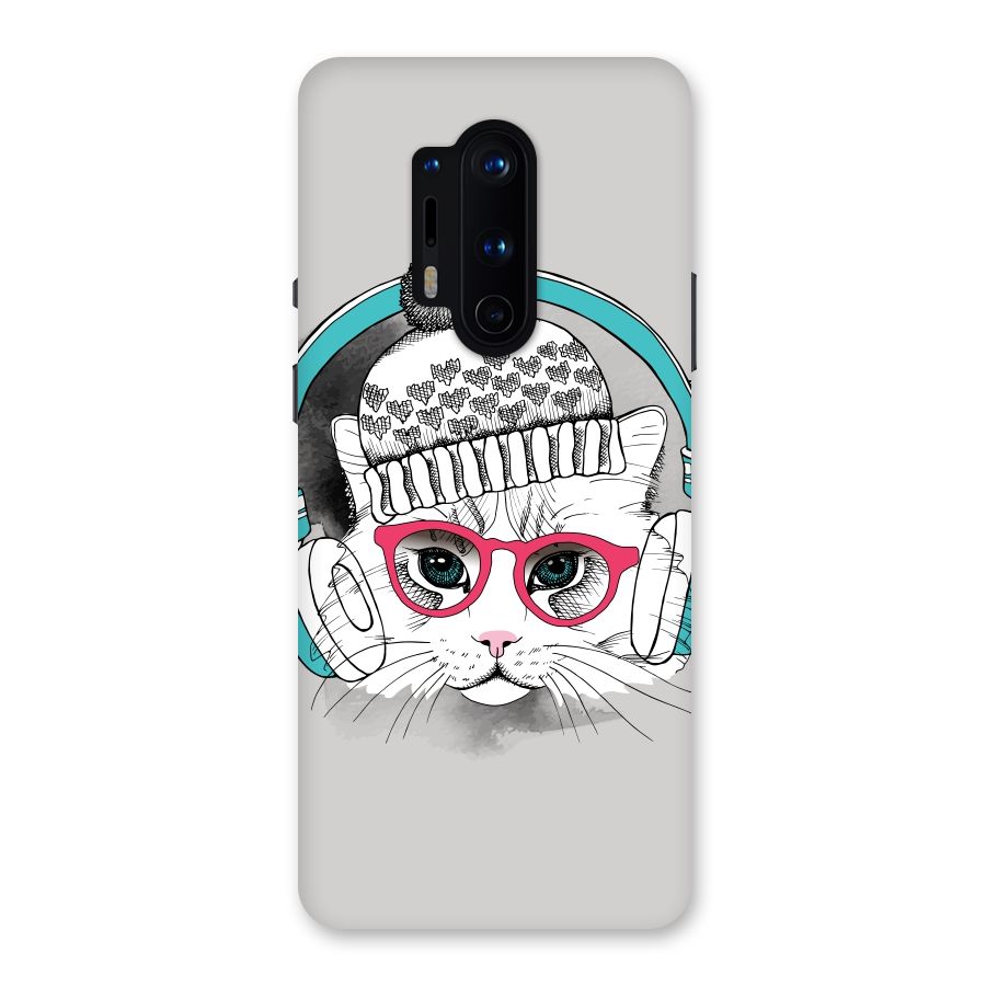 Cat Headphones Back Case for OnePlus 8 Pro