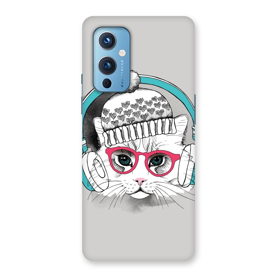 Cat Headphones Back Case for OnePlus 9