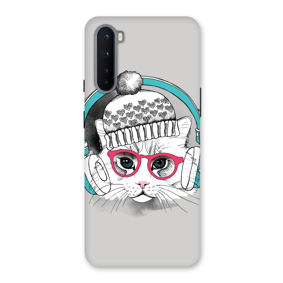 Cat Headphones Back Case for OnePlus Nord