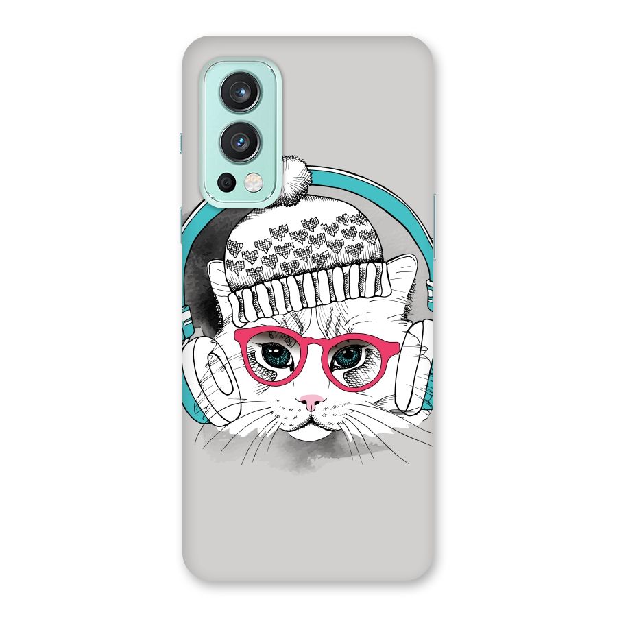 Cat Headphones Back Case for OnePlus Nord 2 5G
