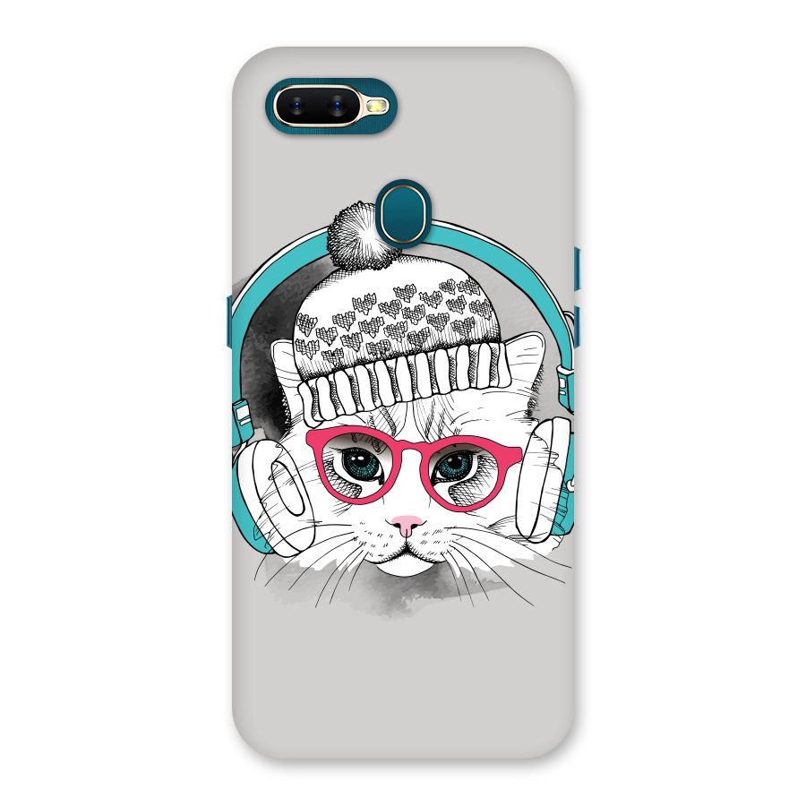 Cat Headphones Back Case for Oppo A11k