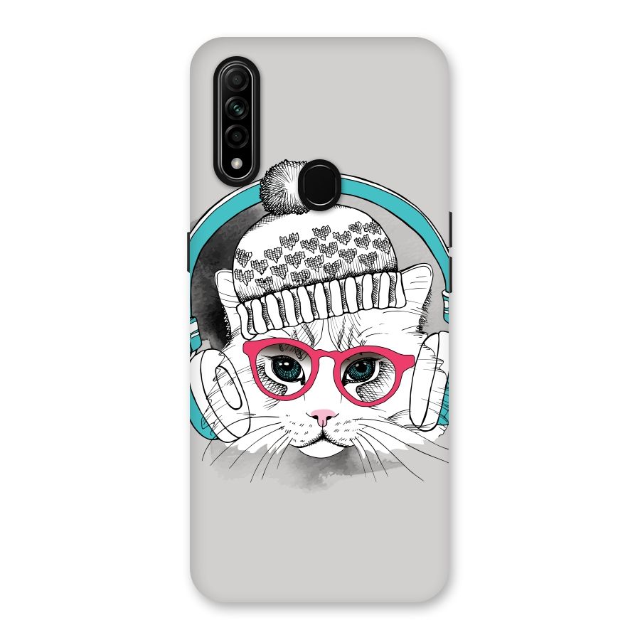 Cat Headphones Back Case for Oppo A31