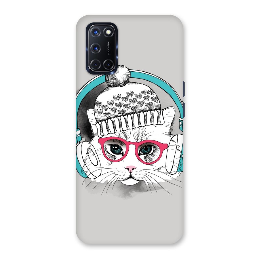 Cat Headphones Back Case for Oppo A52