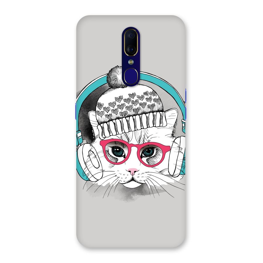 Cat Headphones Back Case for Oppo A9