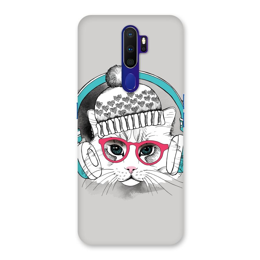 Cat Headphones Back Case for Oppo A9 (2020)