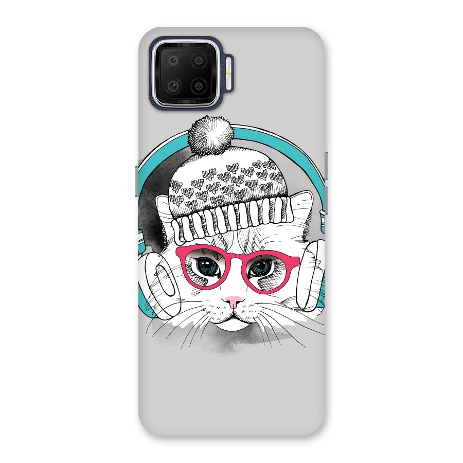 Cat Headphones Back Case for Oppo F17