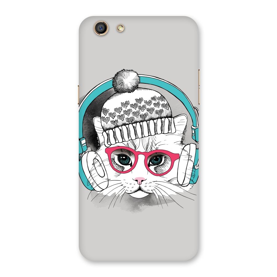 Cat Headphones Back Case for Oppo F3