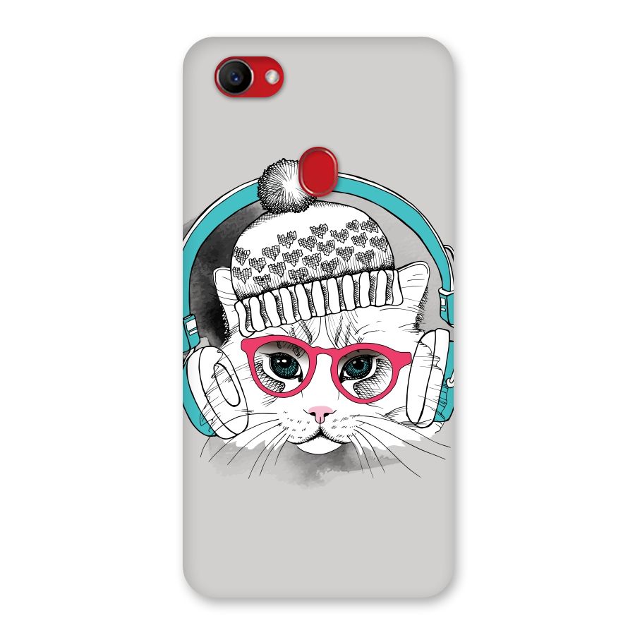 Cat Headphones Back Case for Oppo F7