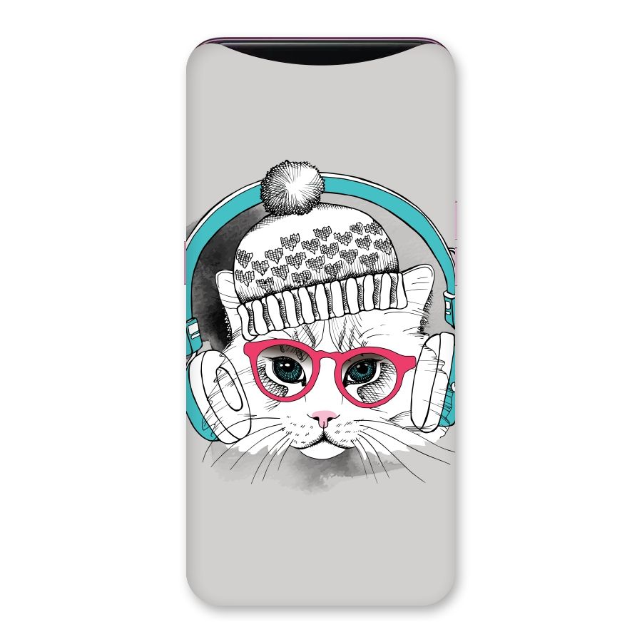 Cat Headphones Back Case for Oppo Find X