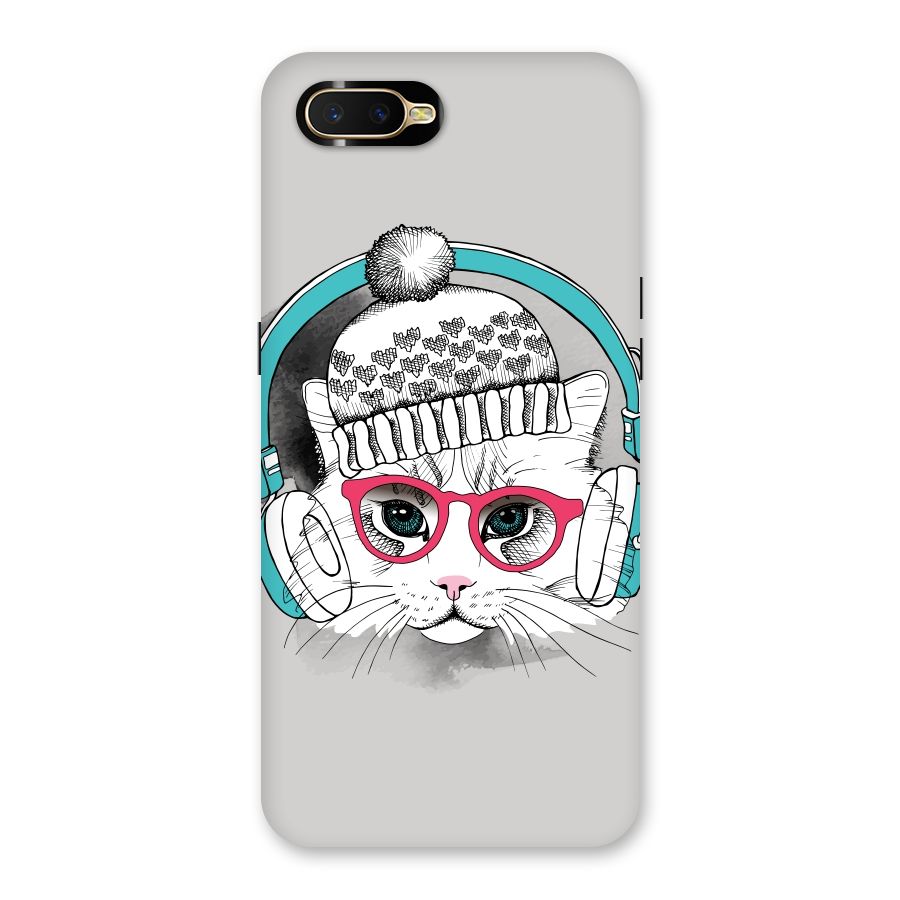 Cat Headphones Back Case for Oppo K1