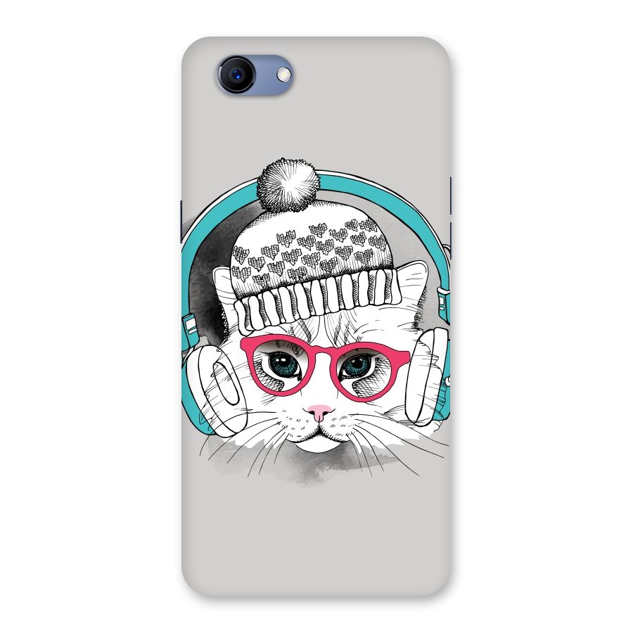 Cat Headphones Back Case for Oppo Realme 1
