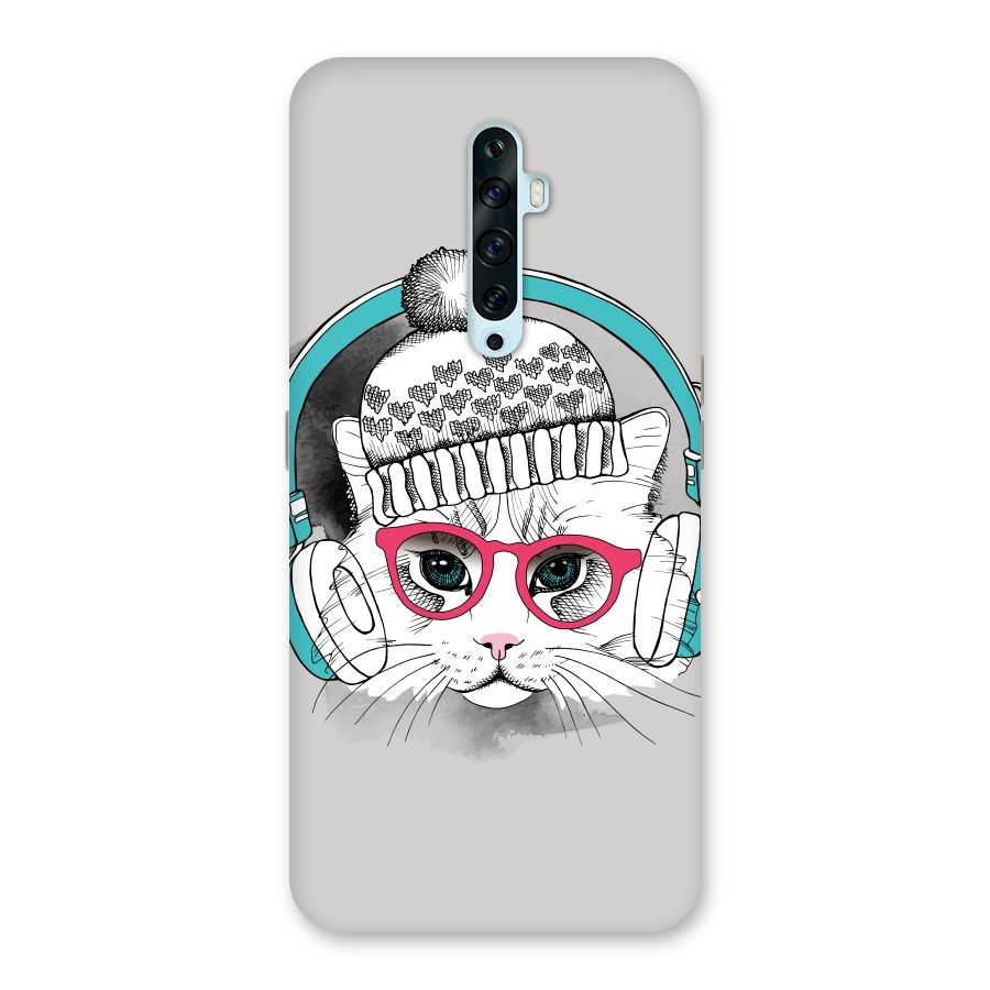 Cat Headphones Back Case for Oppo Reno2 Z