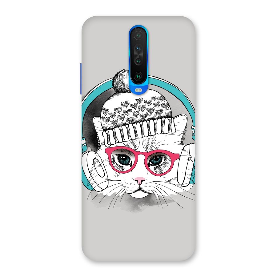Cat Headphones Back Case for Poco X2