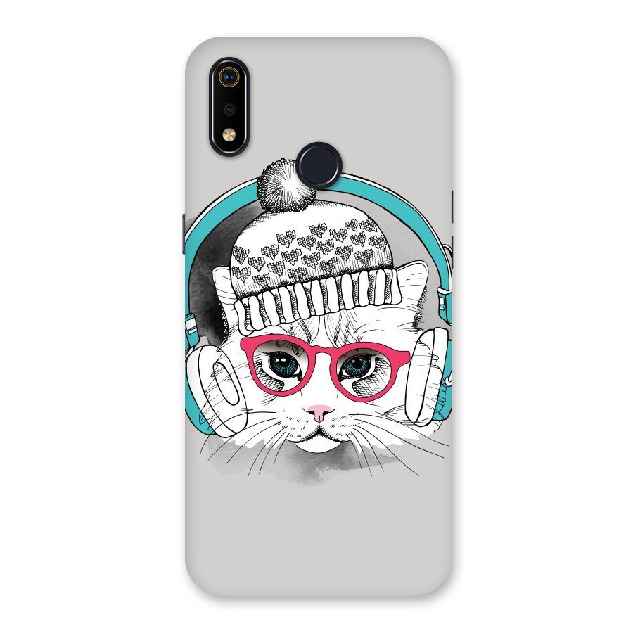 Cat Headphones Back Case for Realme 3i