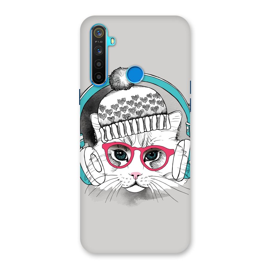 Cat Headphones Back Case for Realme 5s